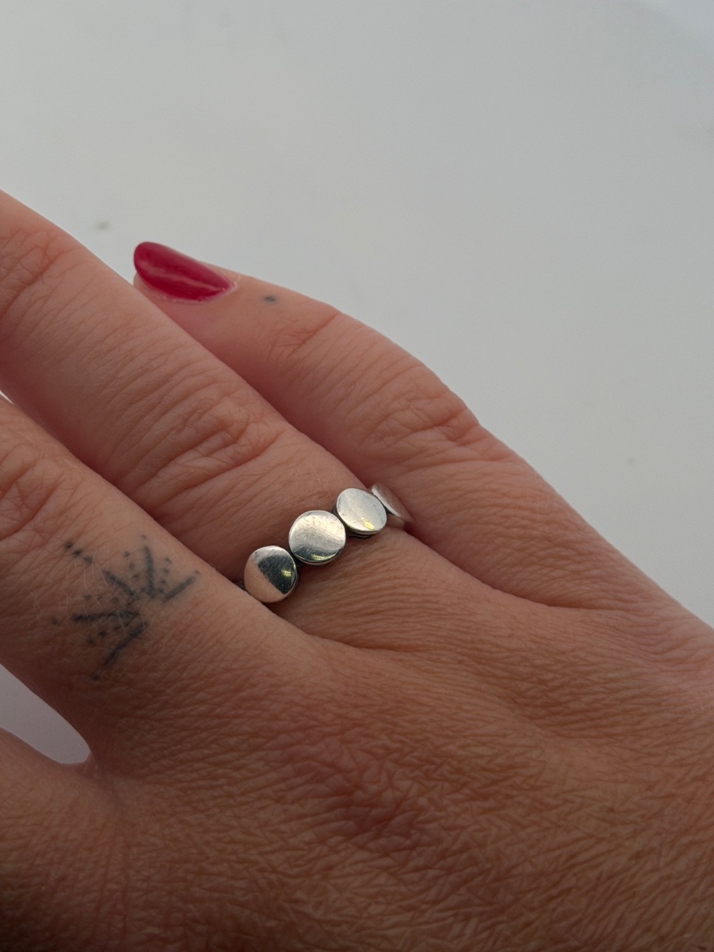 John Hardy Dot Collection Sterling Silver Dome Statement Ring size 7